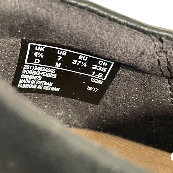 Collection By Clarks Cushion Comfort Black Slip On Low Wedge Loafer Shoe Sz 7 - Picture 10 of 10